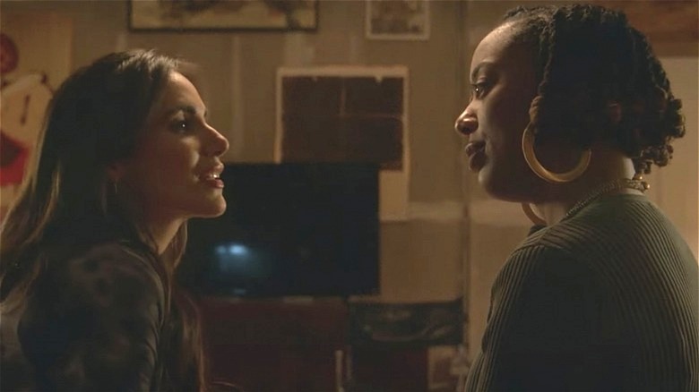 Angelica and Malika almost kiss in Good Trouble