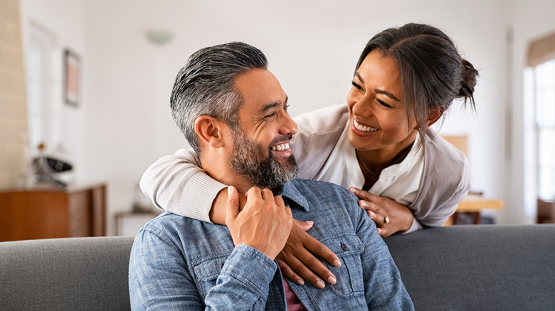 couple smiling at each other