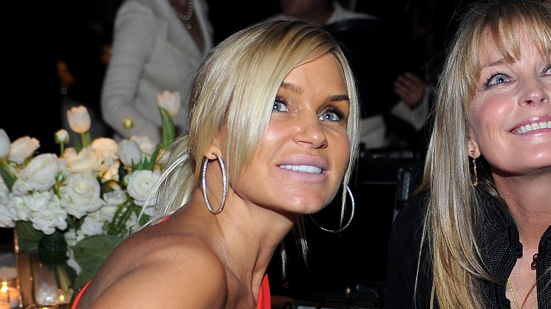 Yolanda Hadid smiling at a dinner