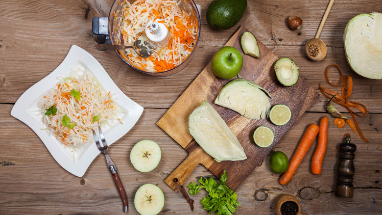 Food processor with ingredients