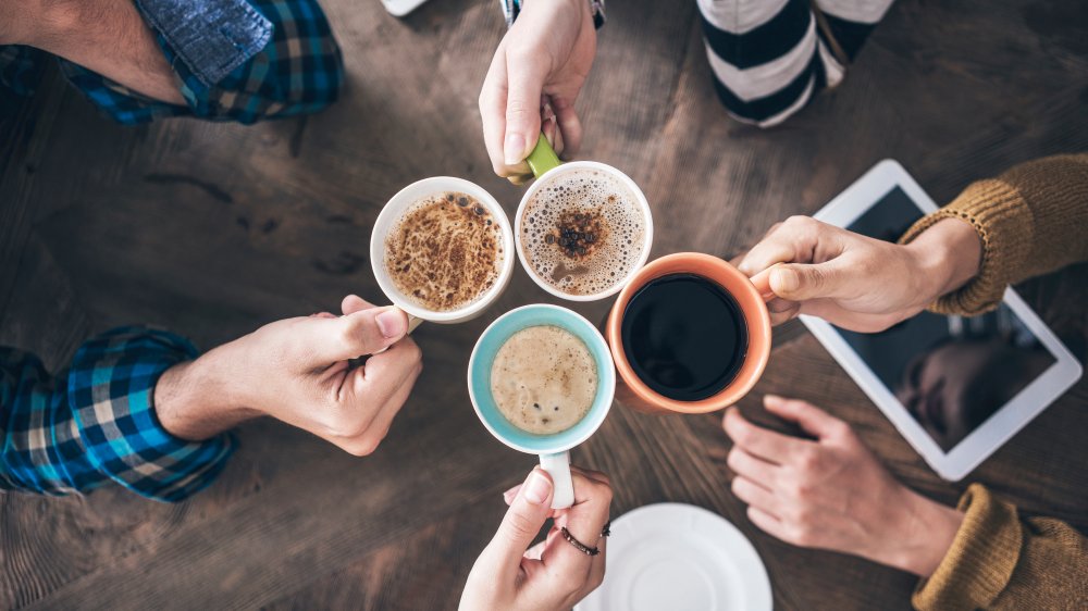 People drinking coffee