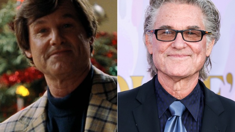 Split image of Kurt Russell in Miracle and in 2024