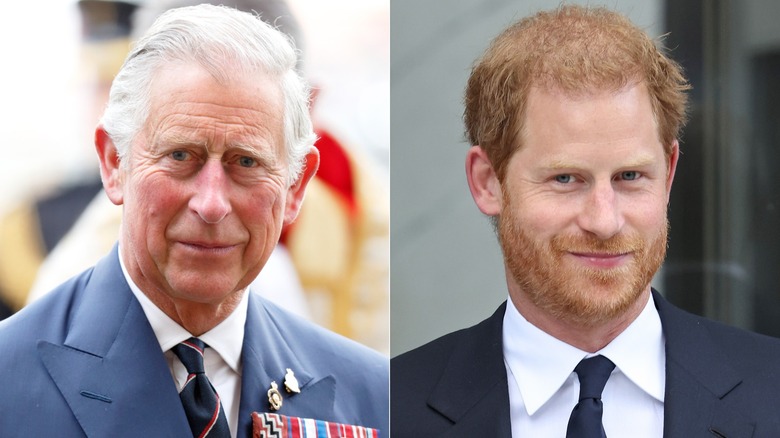 King Charles III and Prince Harry split