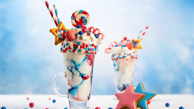 Colorful milkshakes