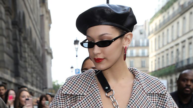 Bella Hadid wearing beret