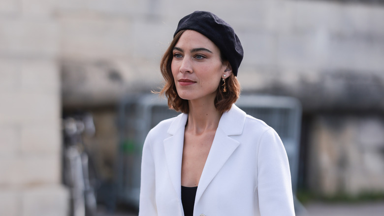 Alexa Chung wearing beret