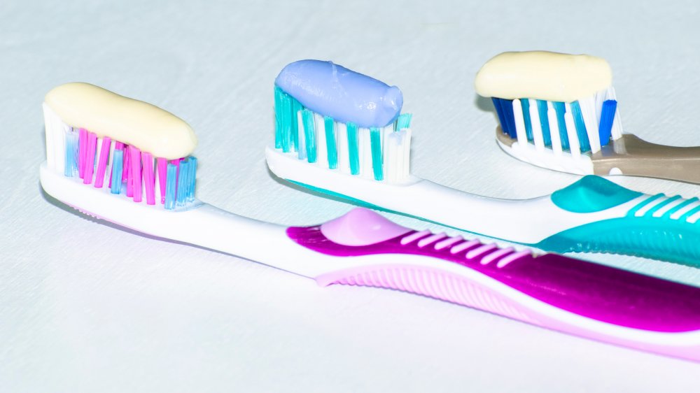 toothbrushes with toothpaste