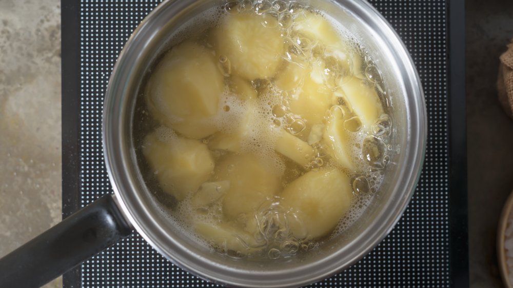 boiling potatoes