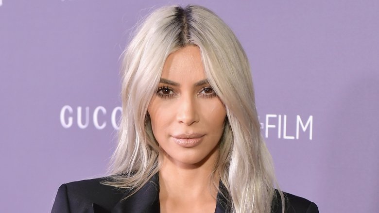 Kim Kardashian with center part