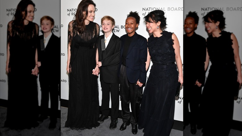 Angelina Jolie with her kids at event