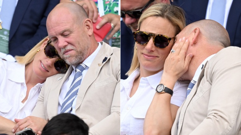 Zara and Mike Tindall at Wimbledon