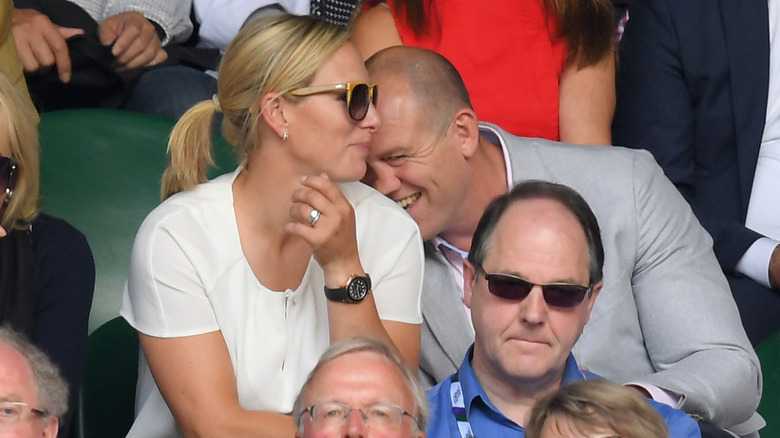 Zara and Mike Tindall laughing 