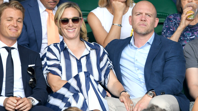 Nico Rosberg and Zara and Mike Tindall