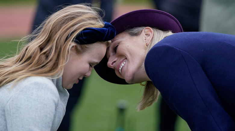 Zara and Mia Tindall posing 