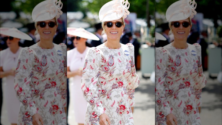 Zara Tindall in floral dress 