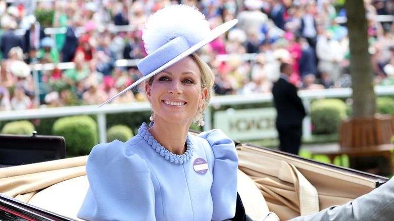 Zara Tindall in lavender dress 