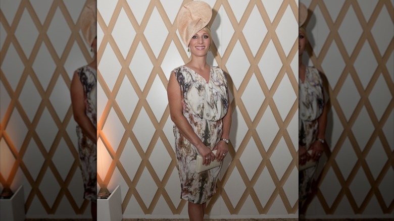 Zara Tindall in print dress 