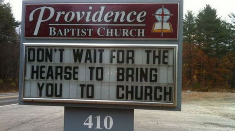 40 Hilarious Church Signs We Can't Get Enough Of